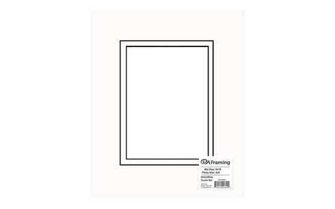 **8X10 White Mat W/Black Core